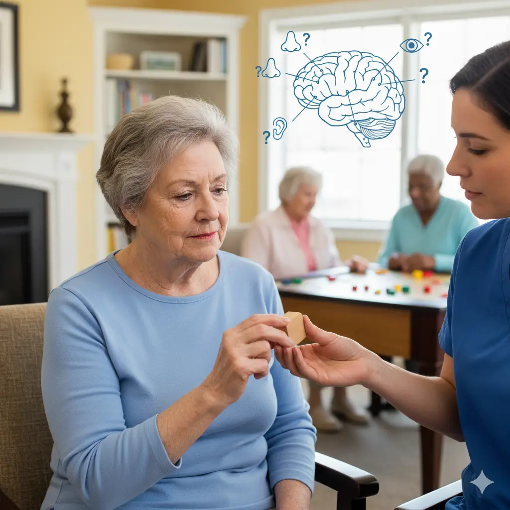 What sense is most affected by alzheimer's disease